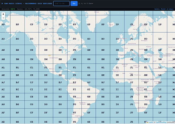 Maidenhead Grid Locators worldwide